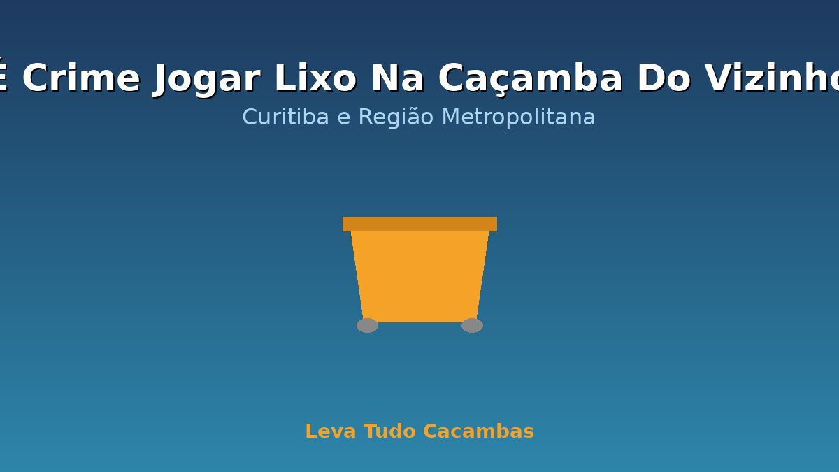 É crime jogar lixo na caçamba do vizinho em Curitiba - saiba as penalidades
